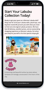 Monster Labubu - Website Design & Development
